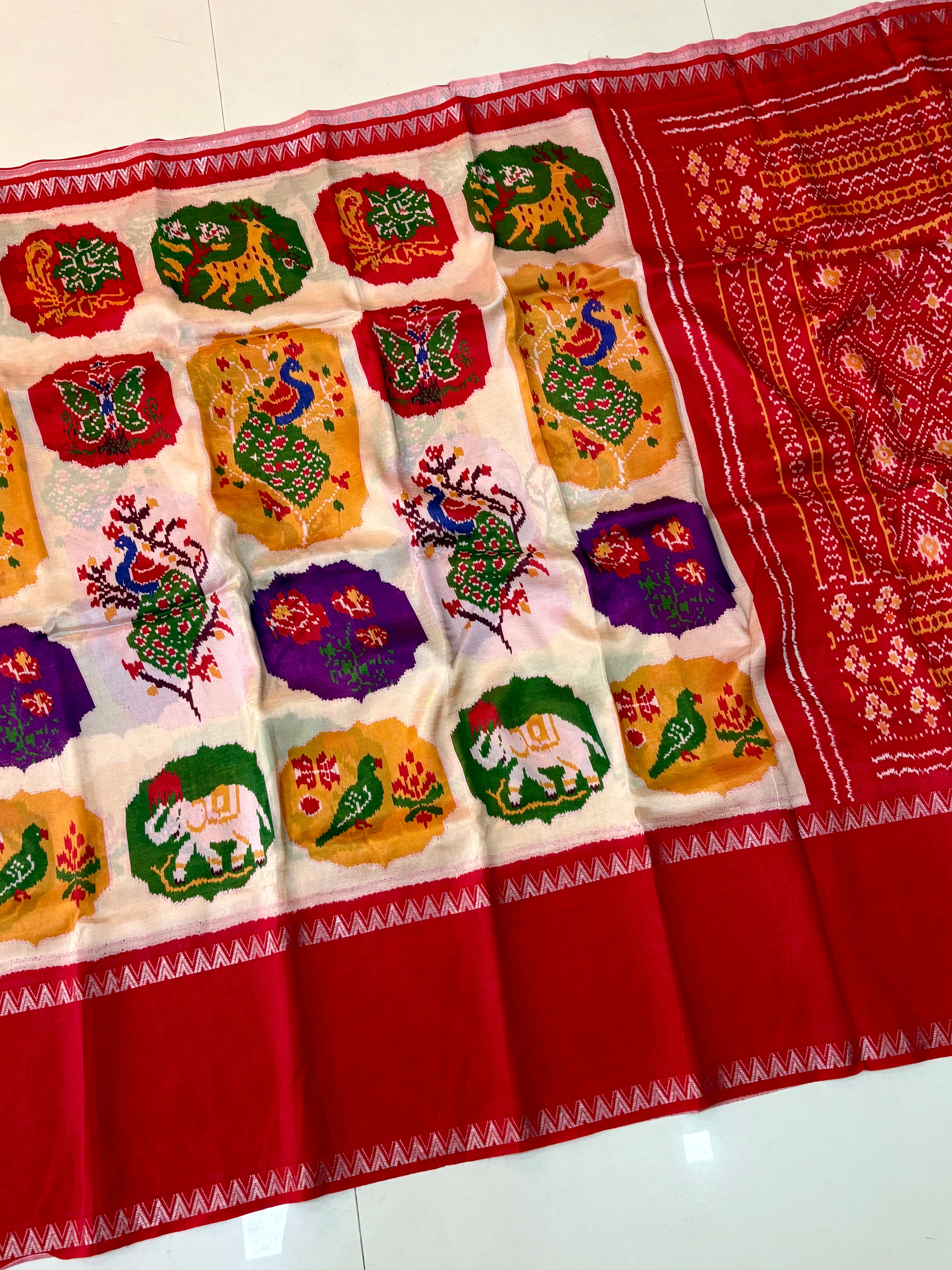 Mangalagiri Pattu Patola Print