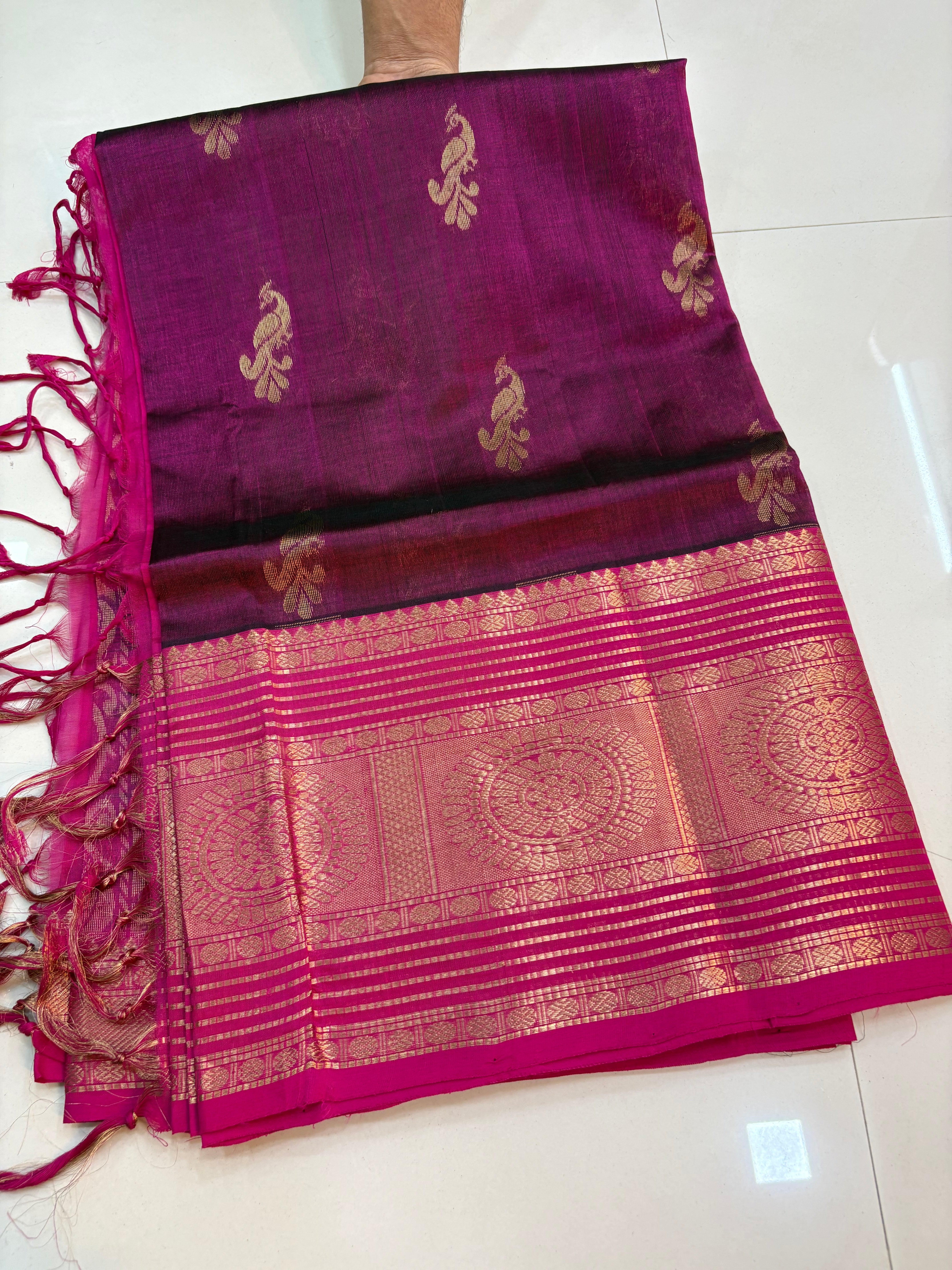 Vintage Handloom Mangalagiri Pattu saree