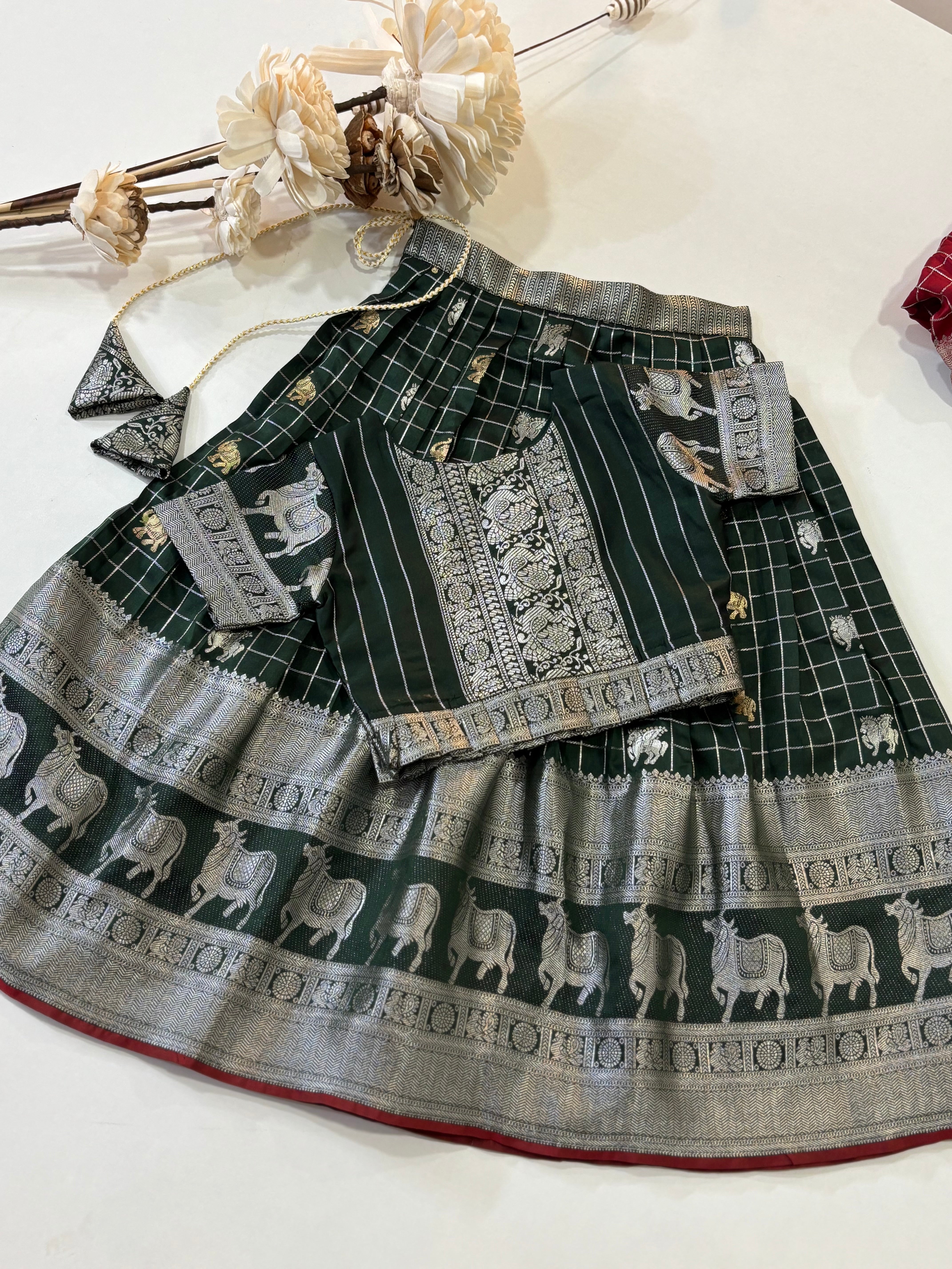 Vintage Kanchi Kids Lehenga