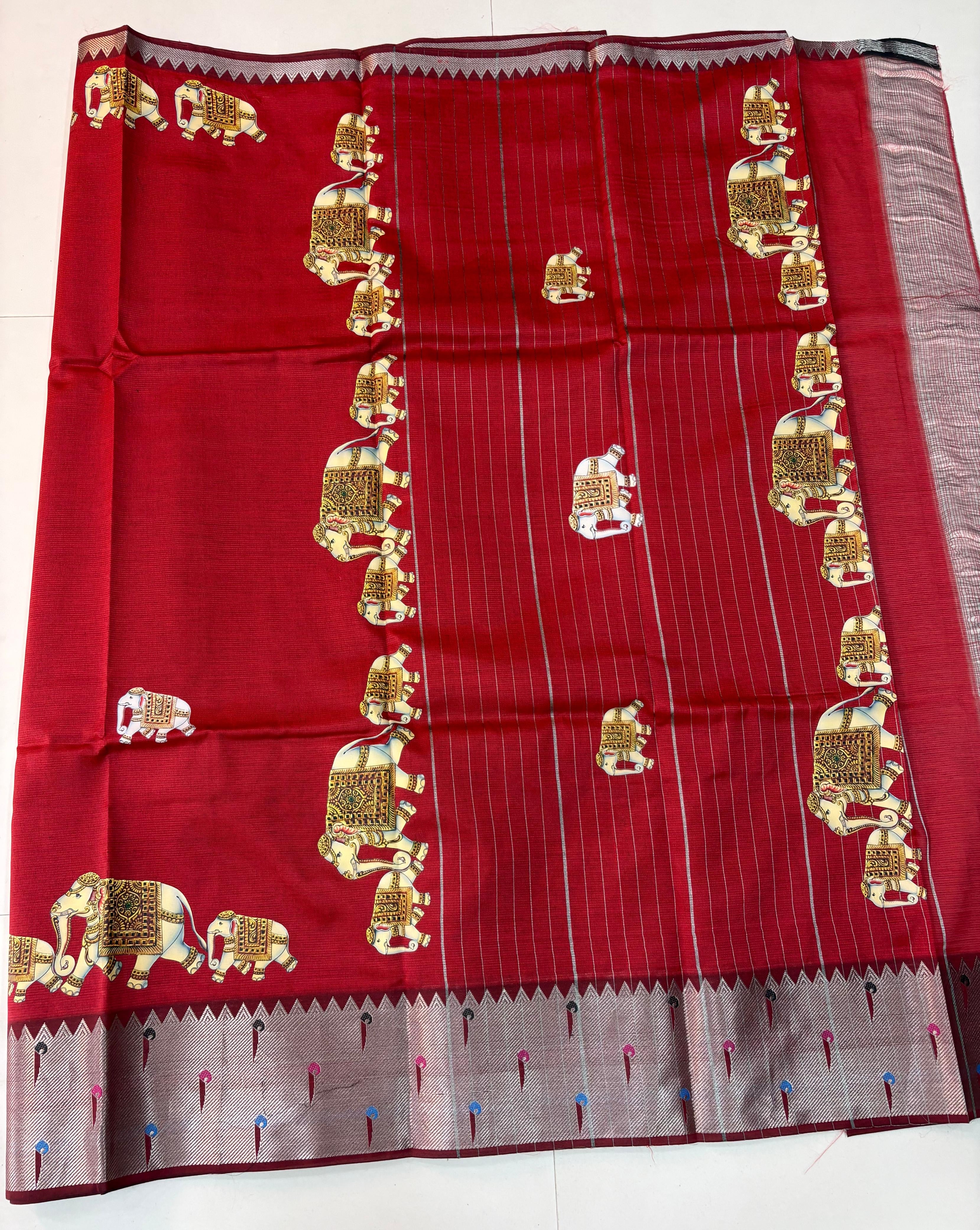 Tanjore Print Paithani Borders