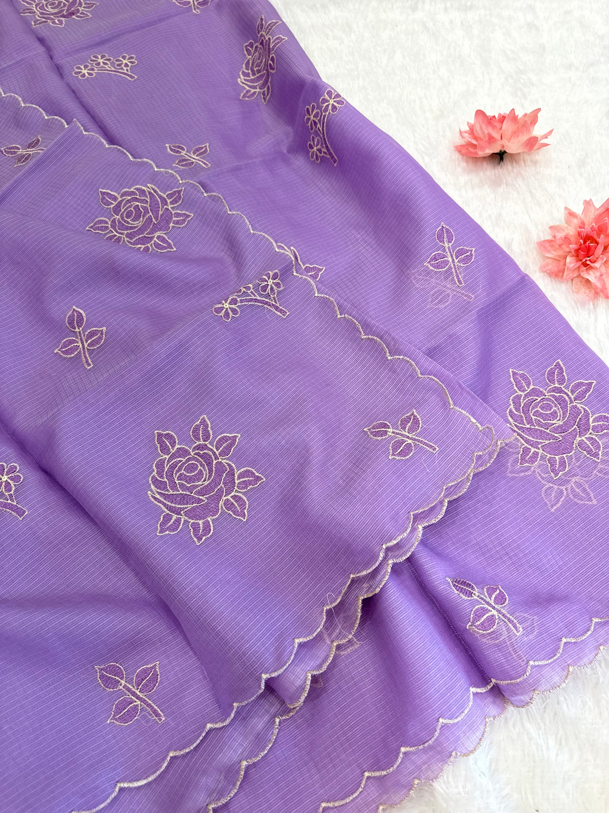 Pastel Kota Embroidery Florals