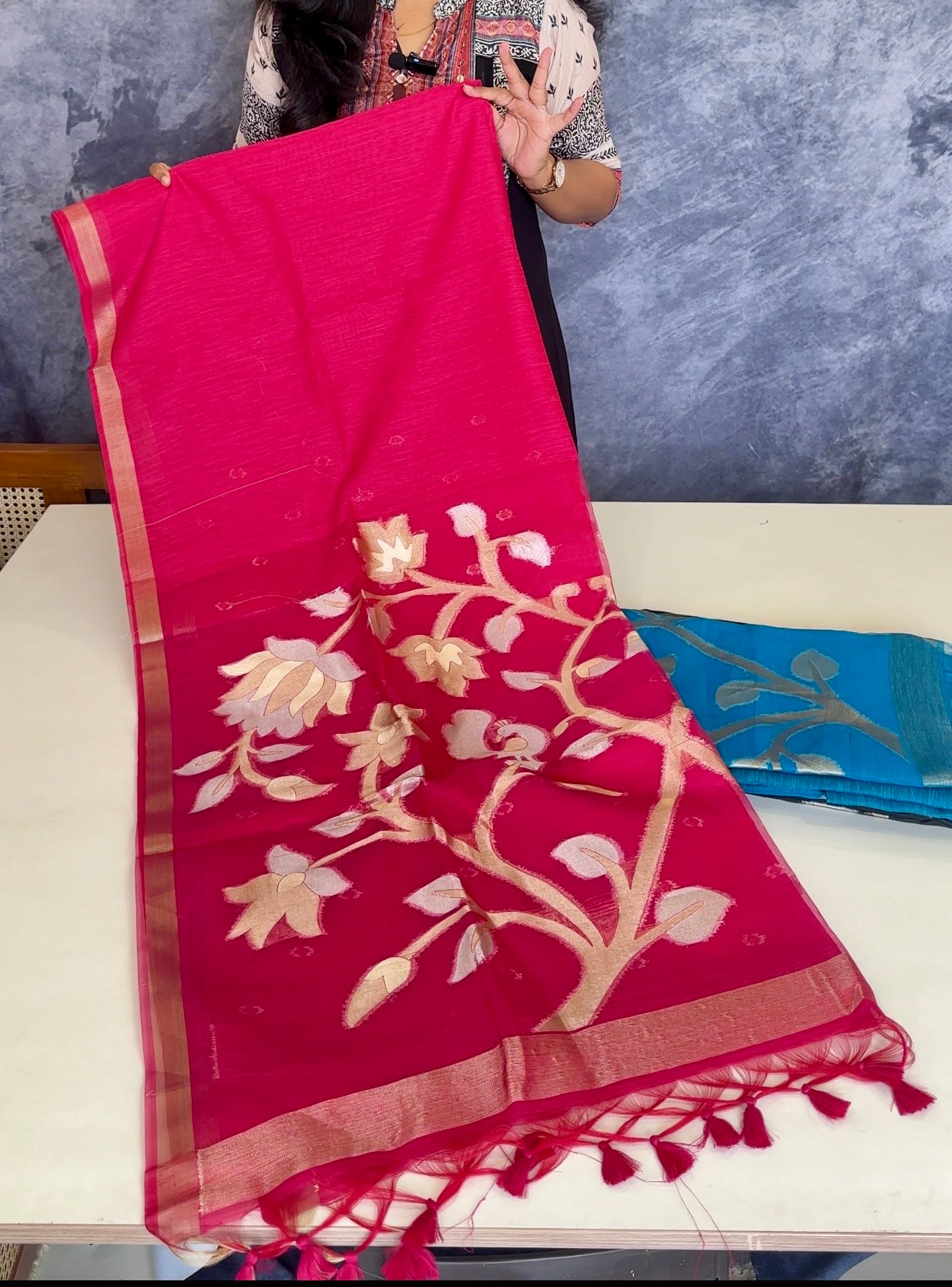Fancy Jamdani Flower Weaving
