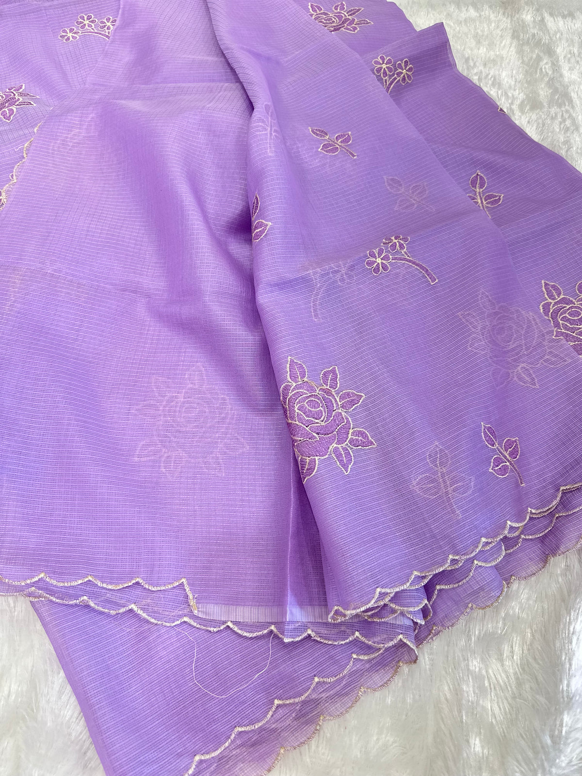 Pastel Kota Embroidery Florals