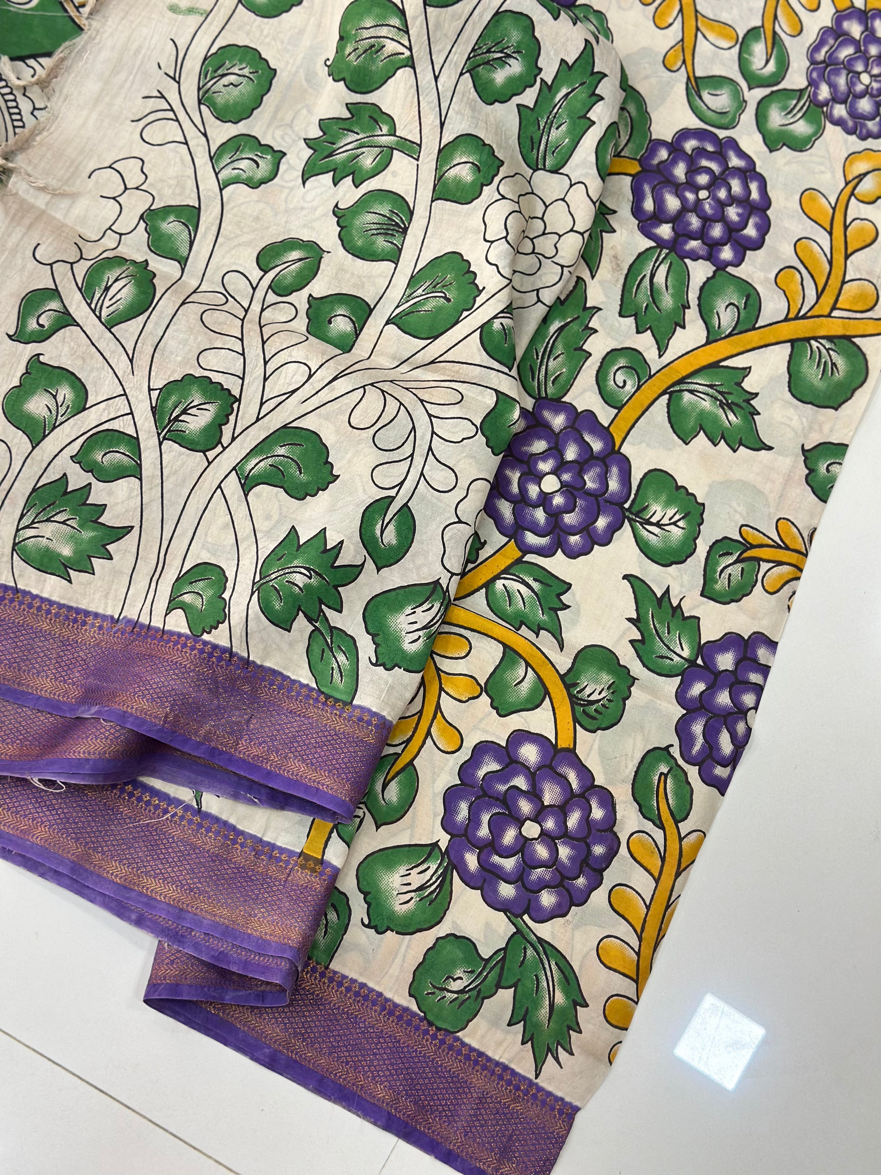 Kalamkari Silk Saree