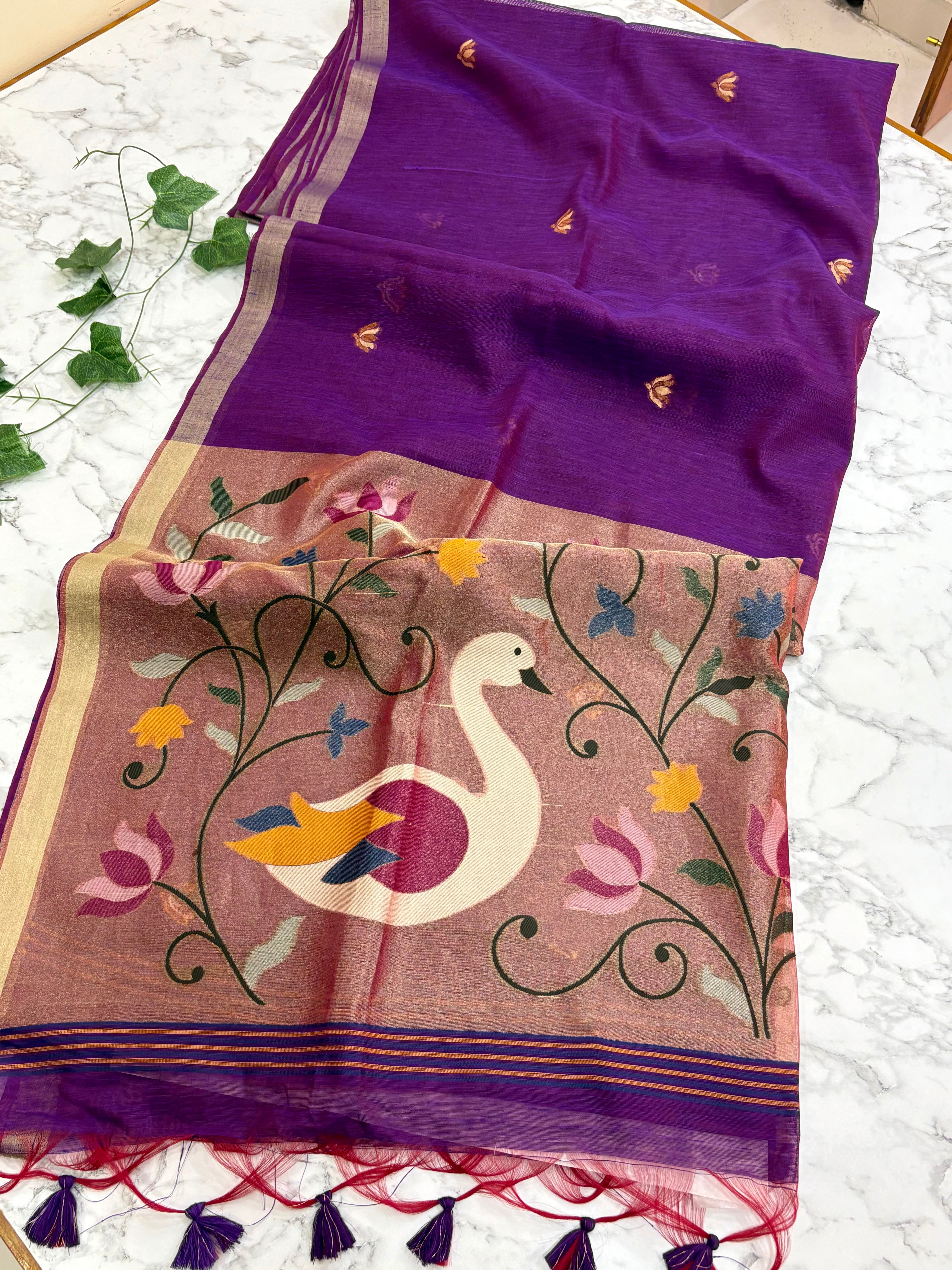 Fancy Linen Tussar Jamdhani