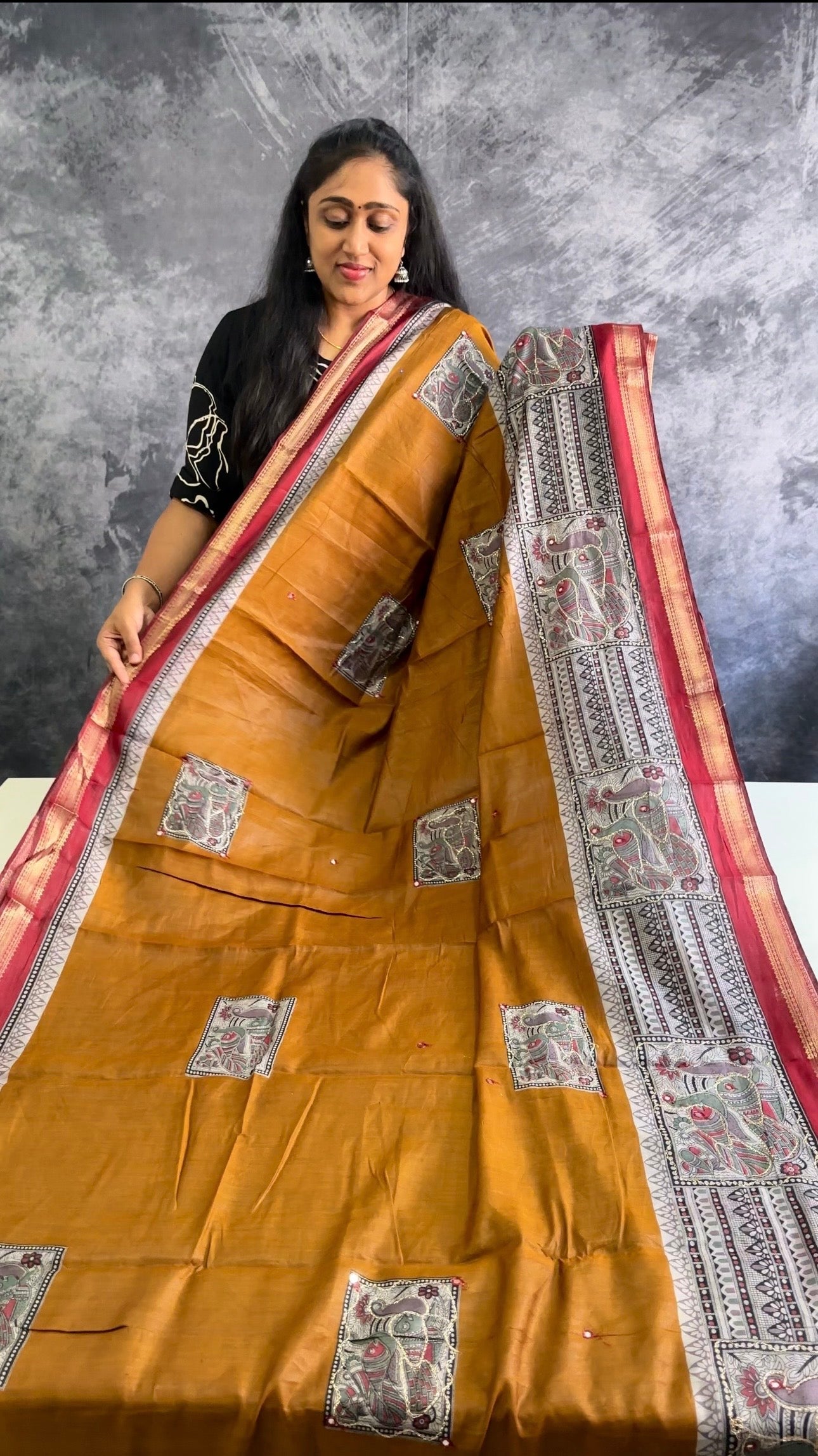 Maheshwari Kalamkari Aari Work