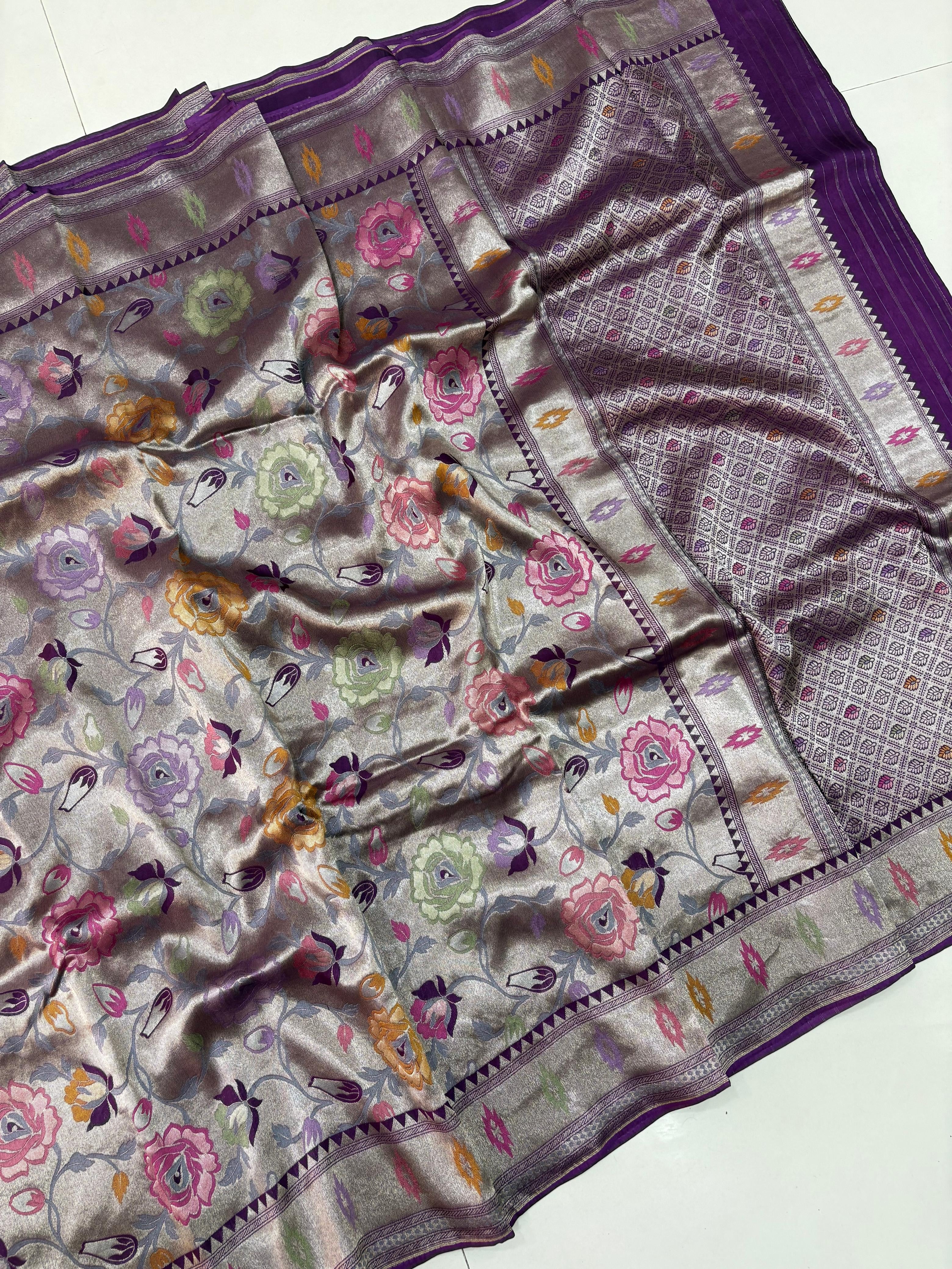 Tissue Georgette Paithani Weaving