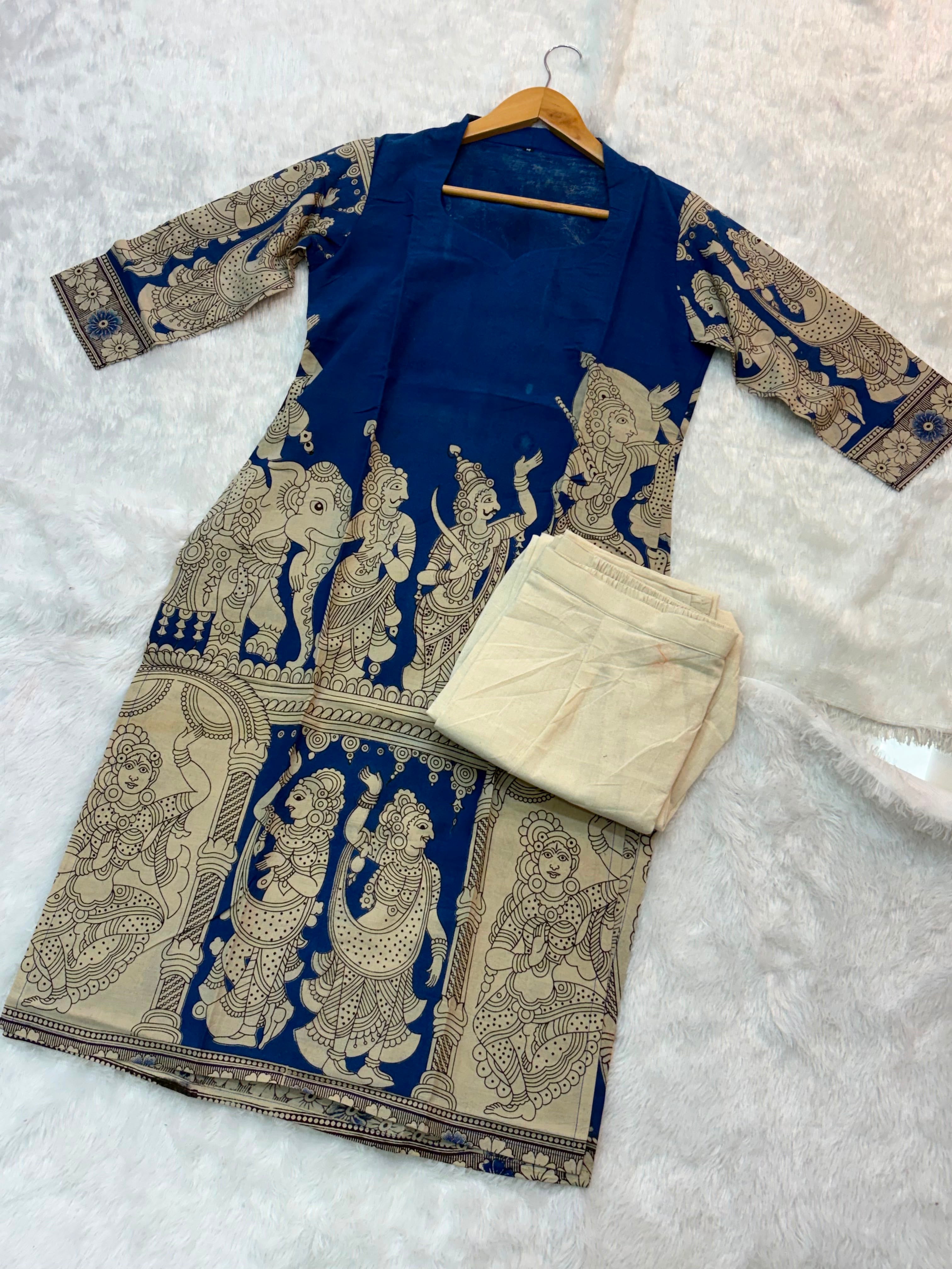 Kalamkari Ramayana Theme Coordset