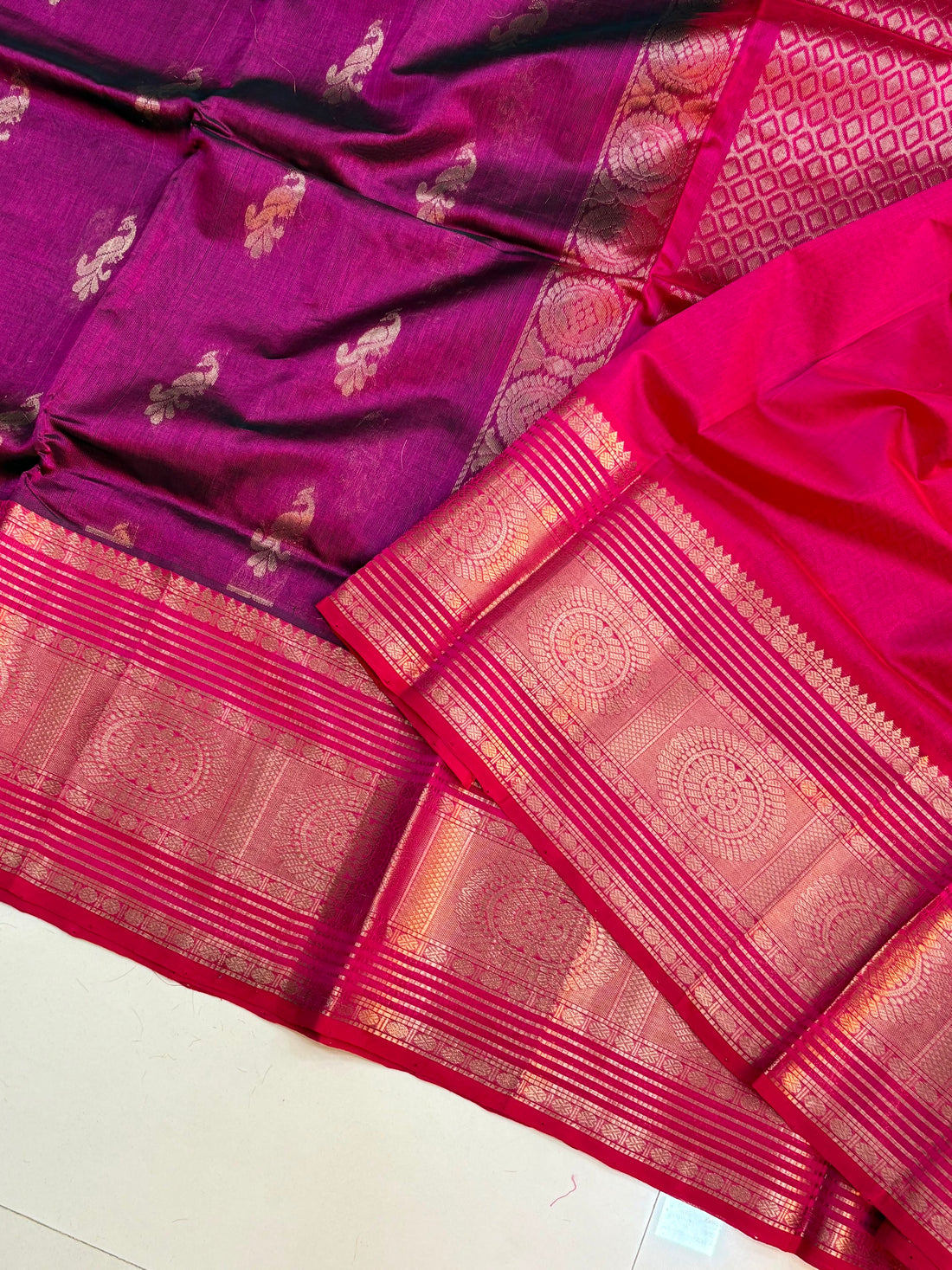 Vintage Handloom Mangalagiri Pattu Saree