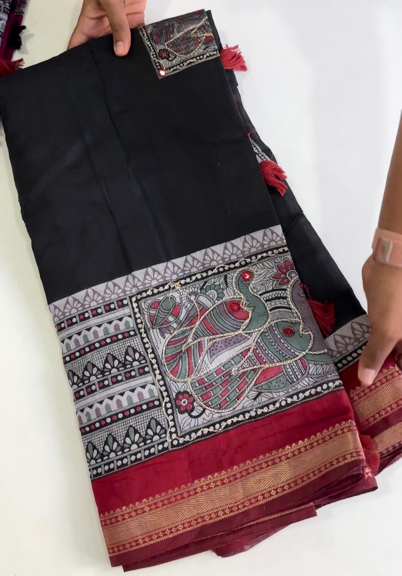 Maheshwari Kalamkari Aari Work