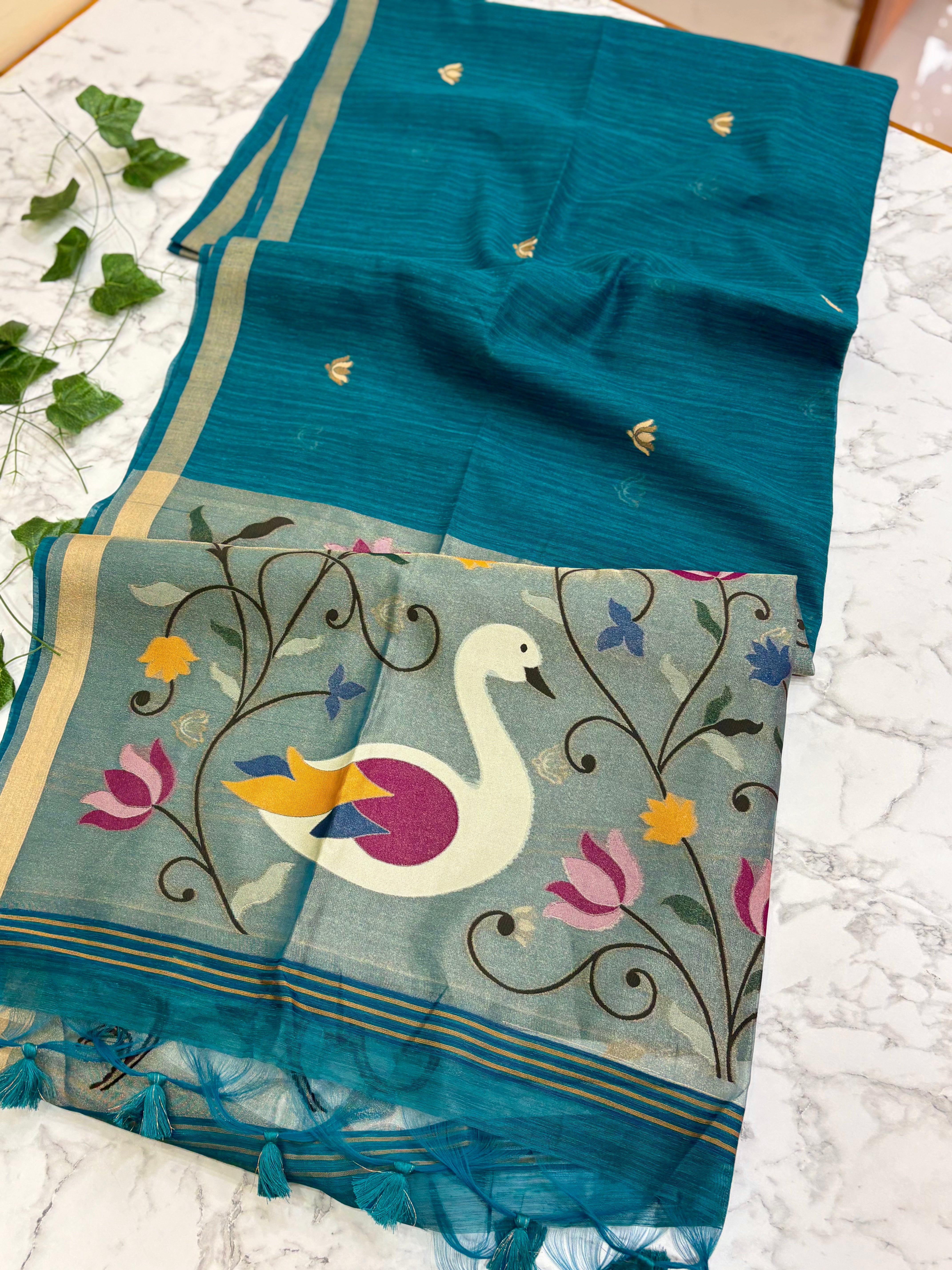 Fancy Linen Tussar Jamdhani