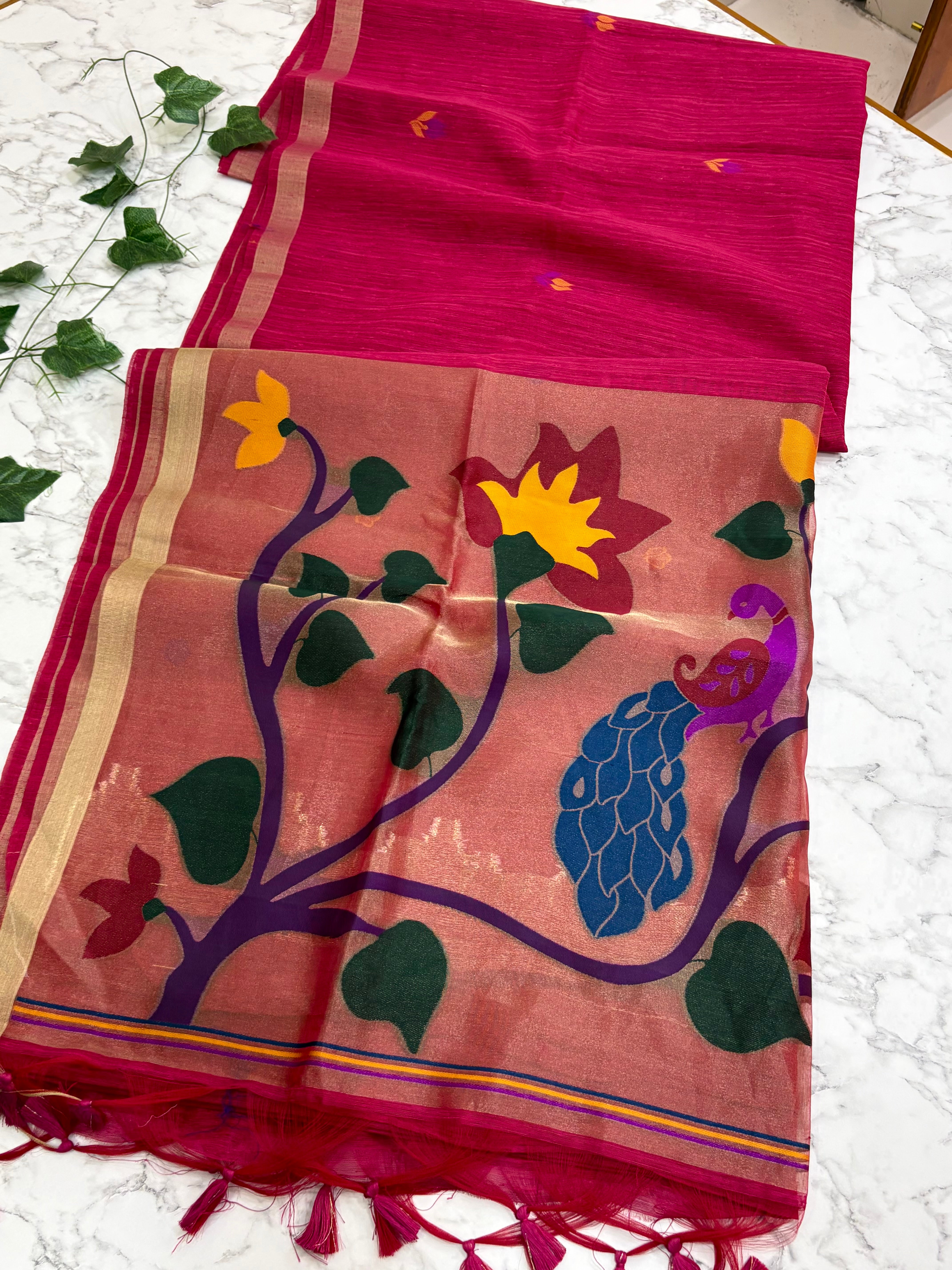 Fancy Linen Tussar Jamdani