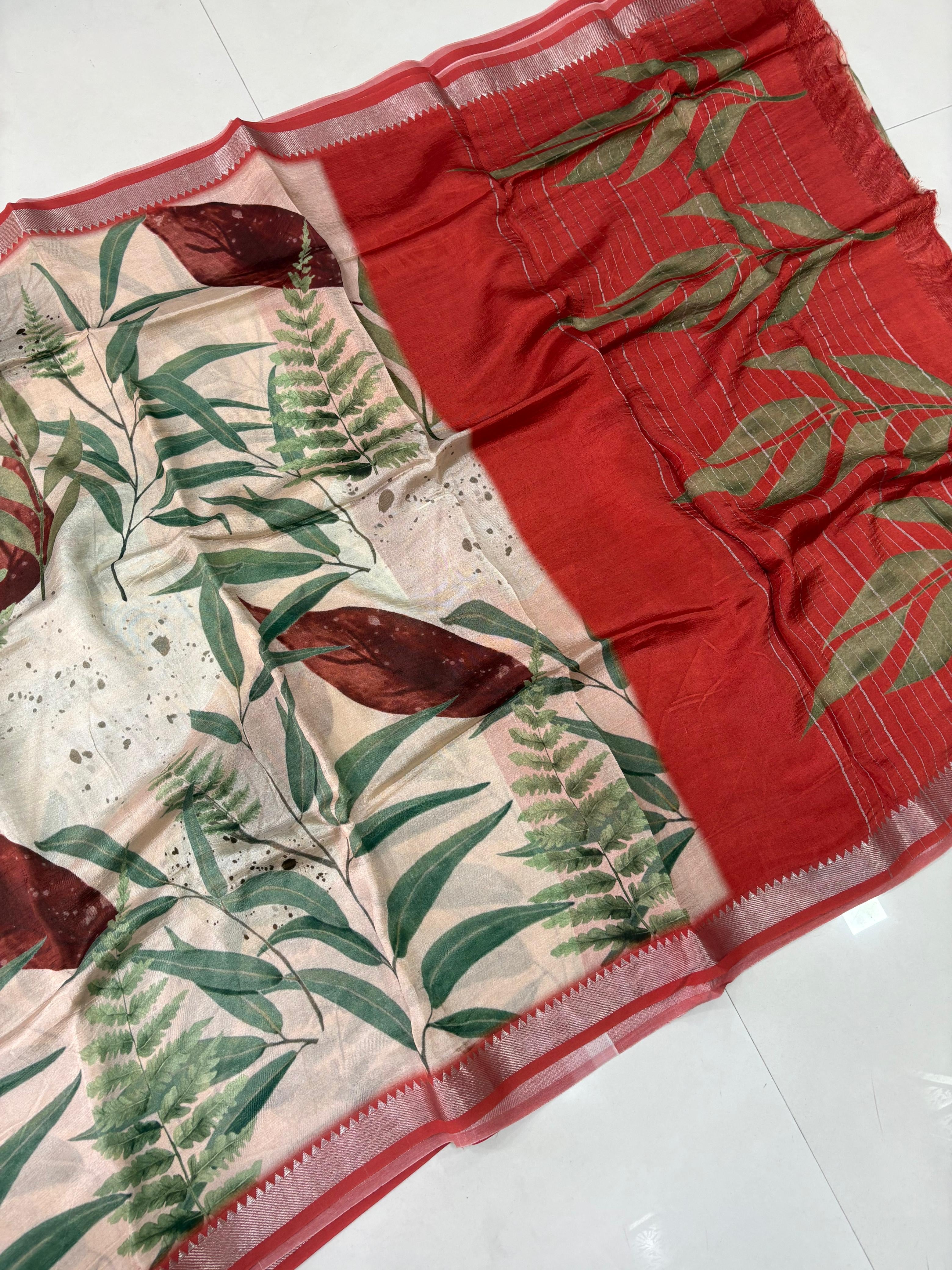 Mangalagiri Eco Print Saree