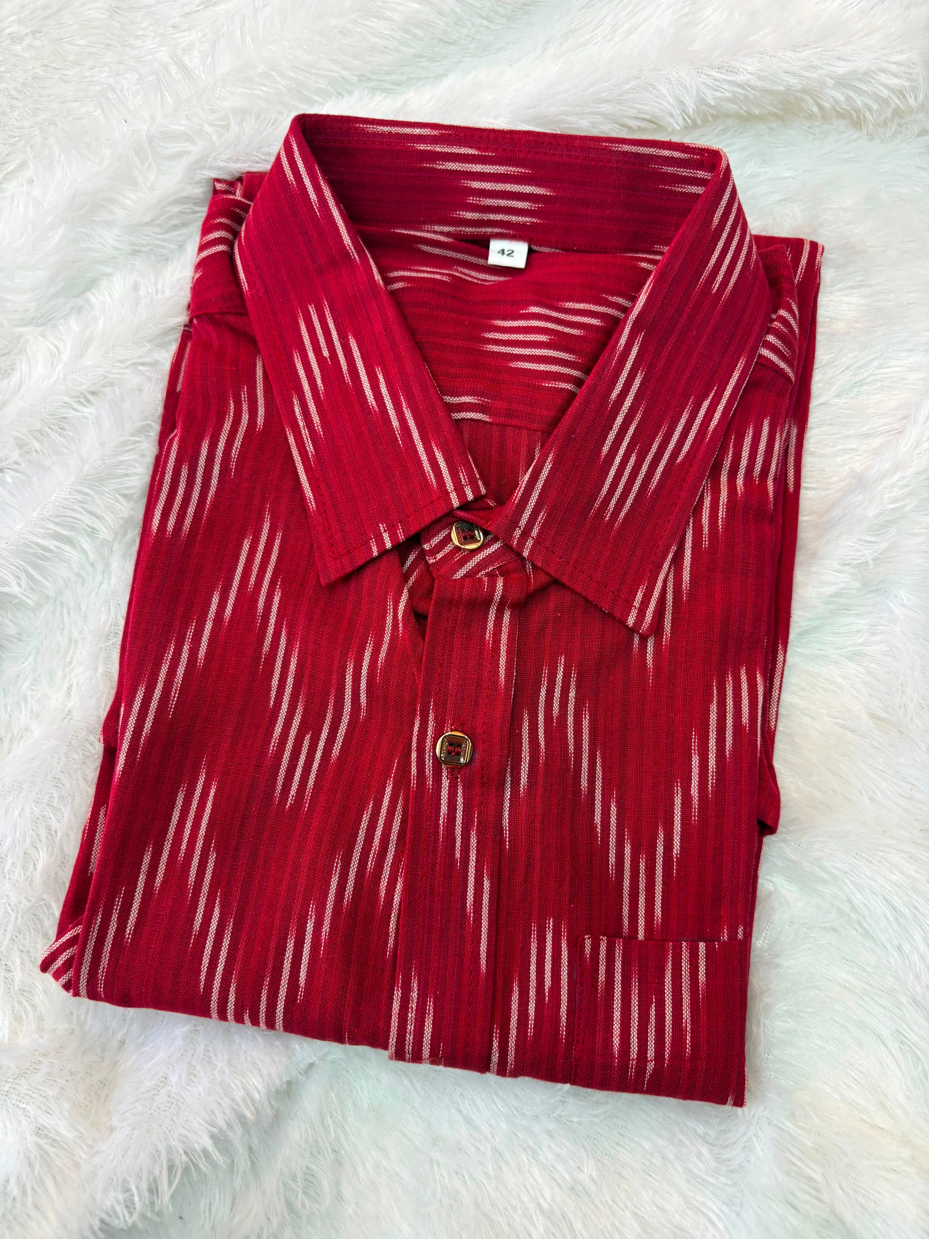 Ikkat Cotton Men's Shirt