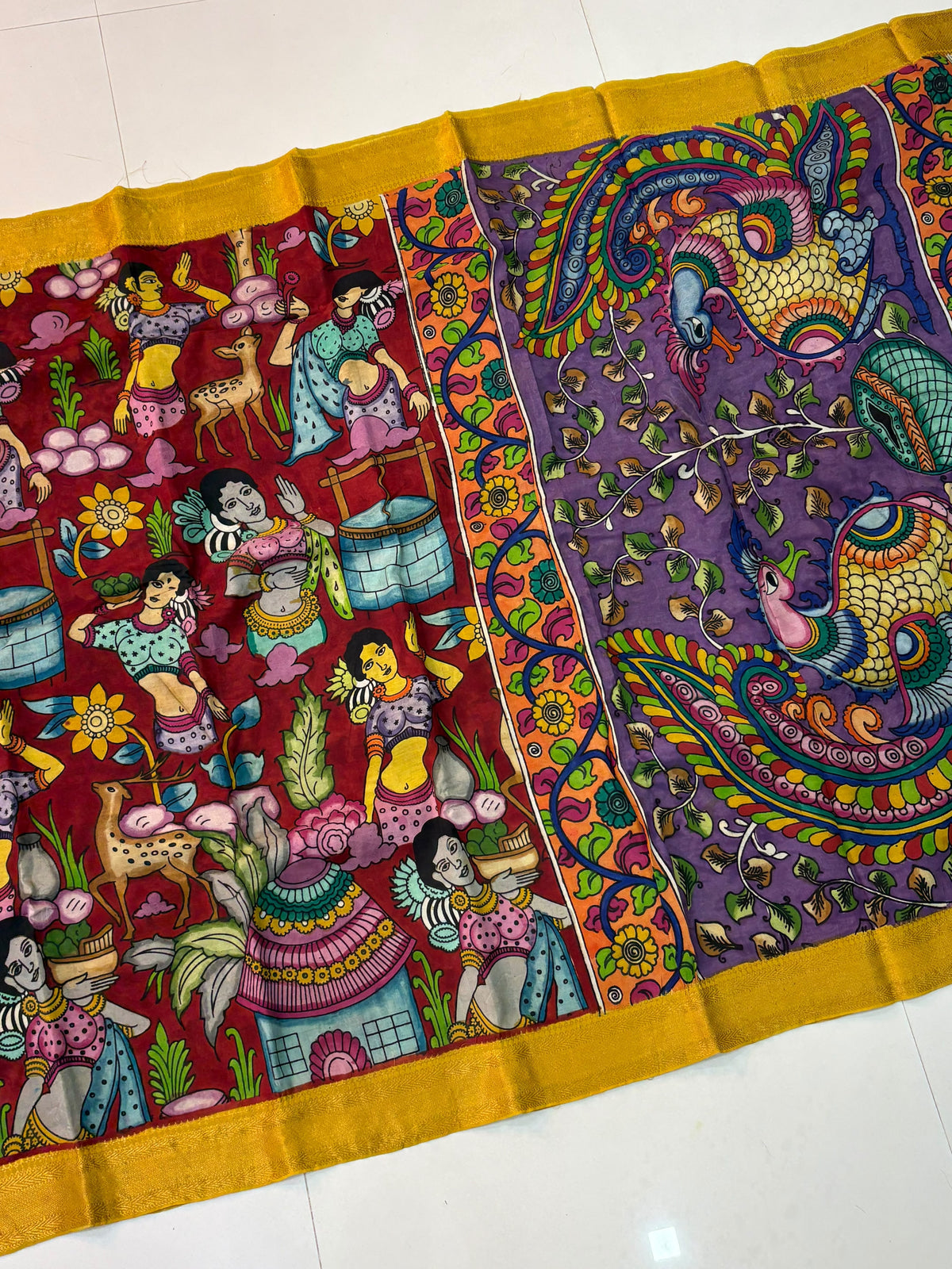 Hand Painted PenKalamkari Sarees