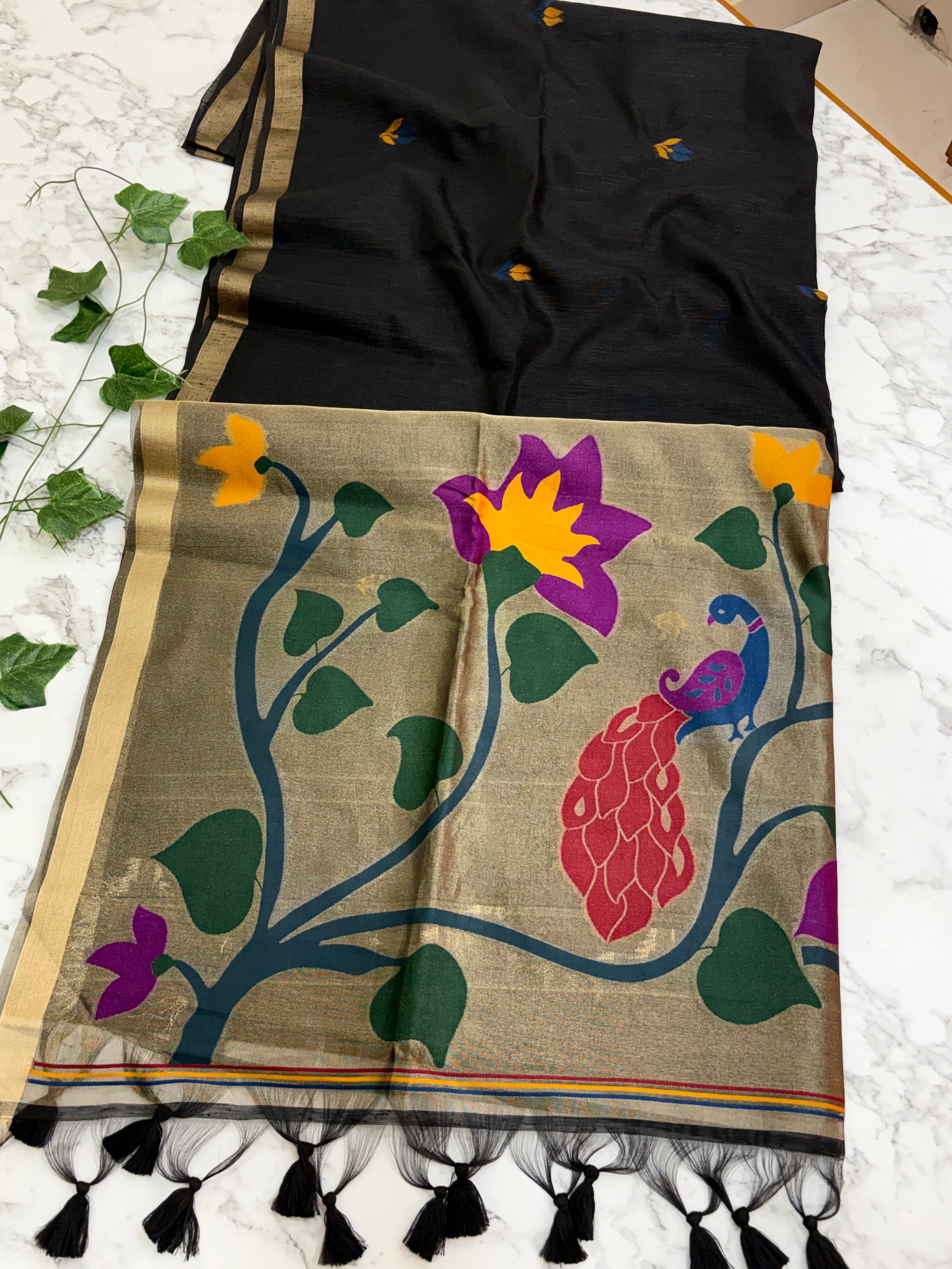 Fancy Linen Tussar Jamdani