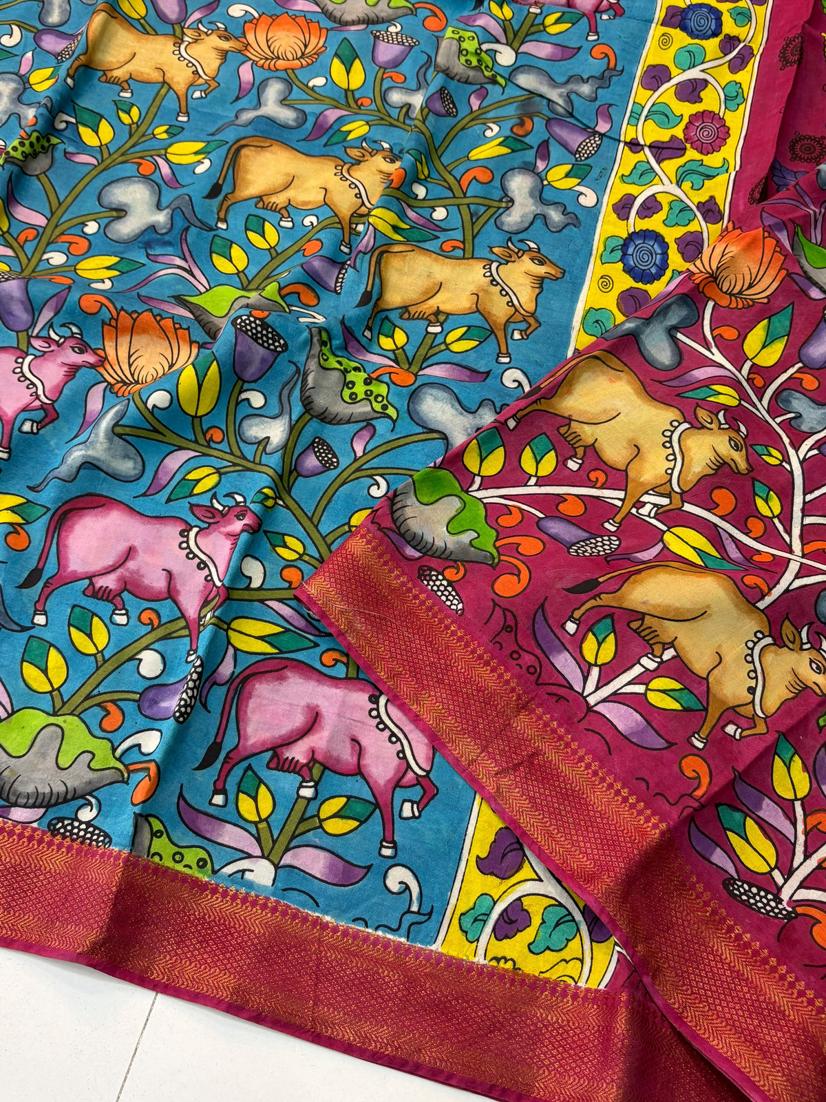 Hand Painted PenKalamkari Sarees