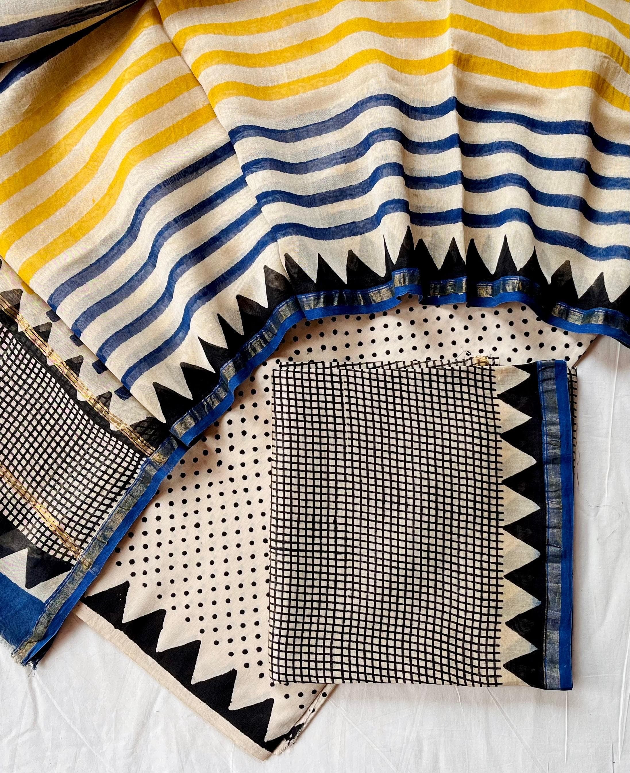 Pure Bagru Chanderi Silk Suits