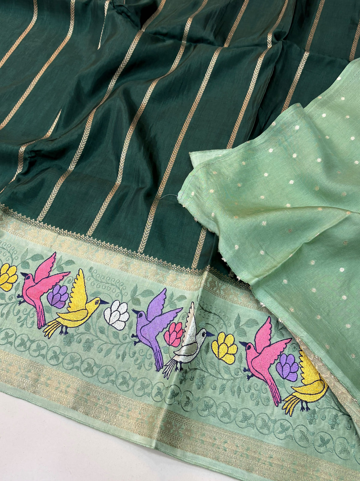 Designer Green Mango Embroidery