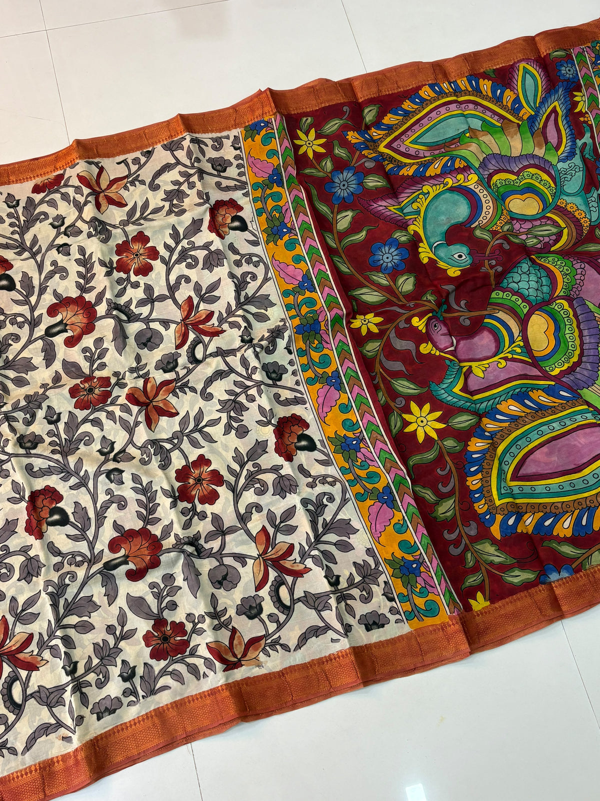 Hand Painted PenKalamkari Sarees