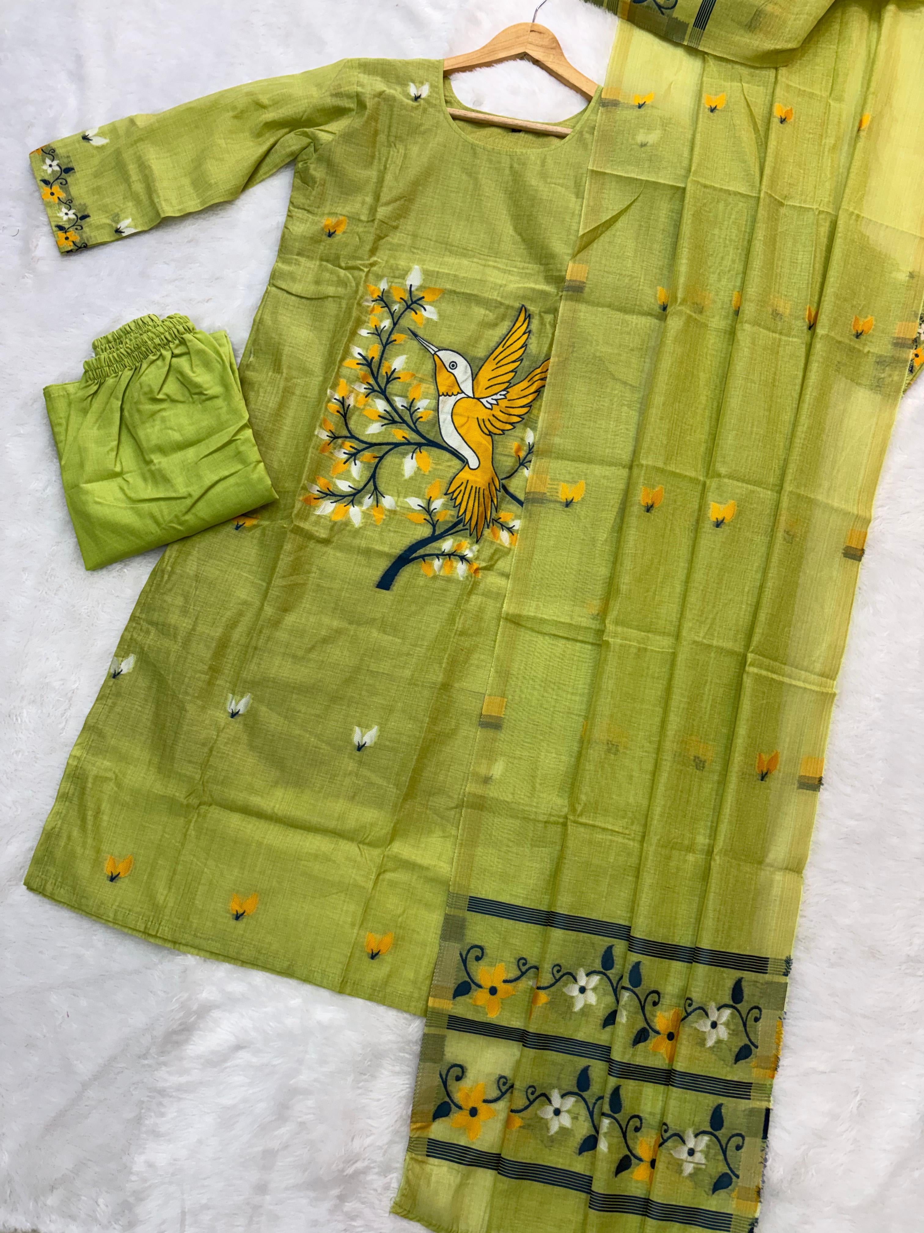 Muslin Jamdani Kurti Sets