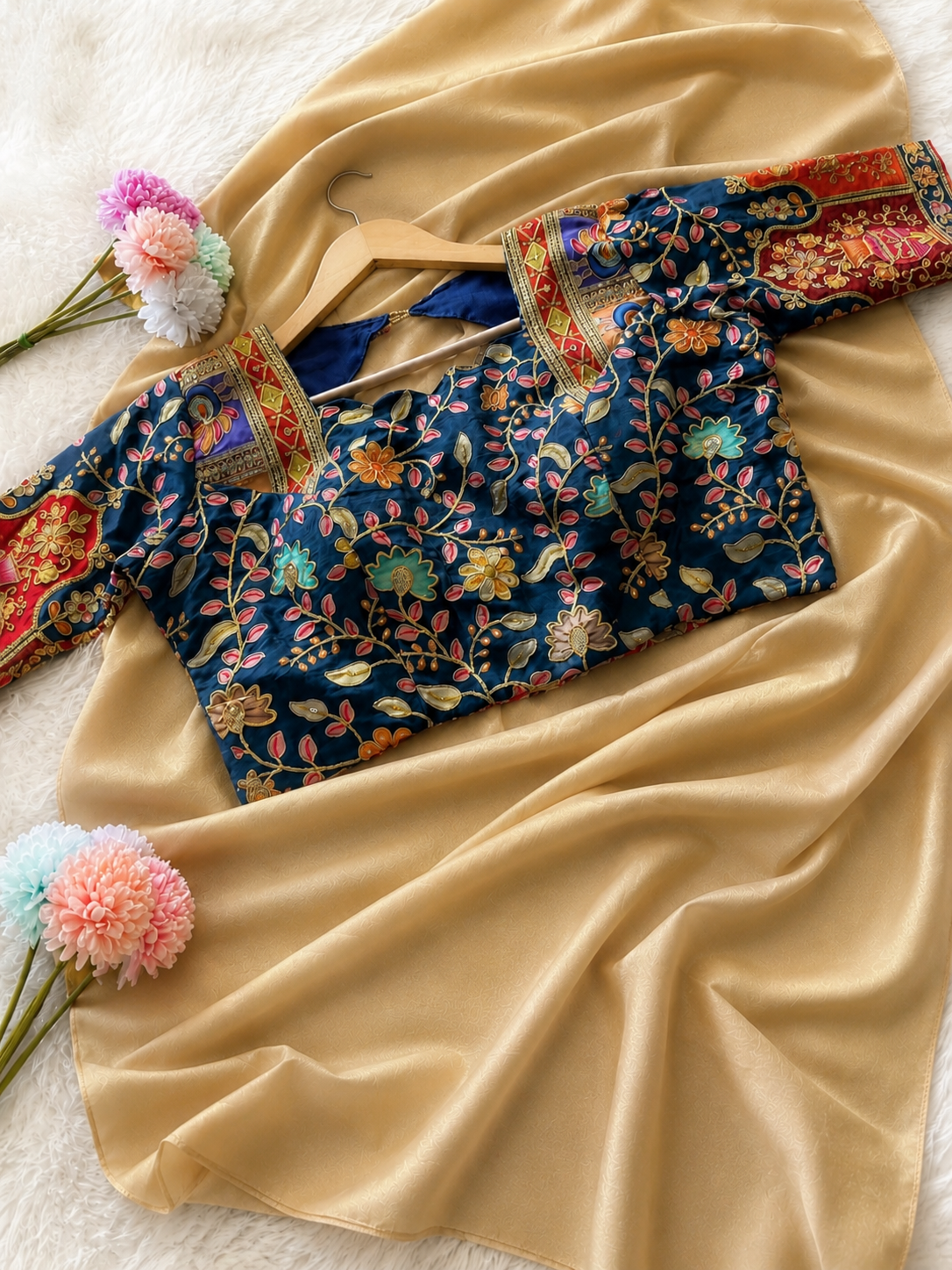 Meena Saree with designer blouse