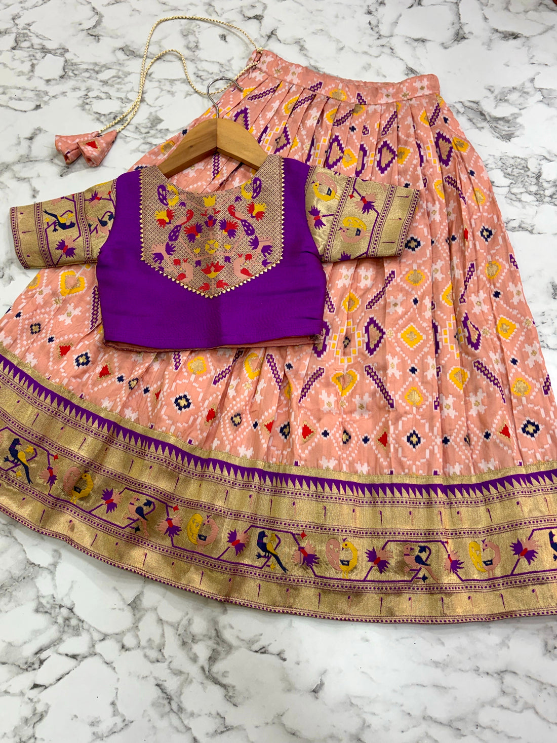 Patola Paithani Kids Lehenga